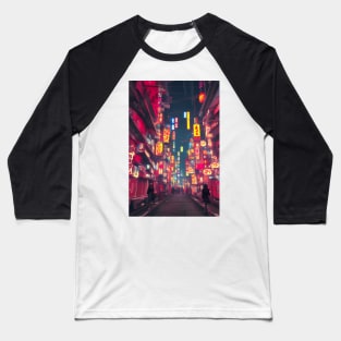 Tokyo Neon Japan Night Street Light Vibes <3 Baseball T-Shirt